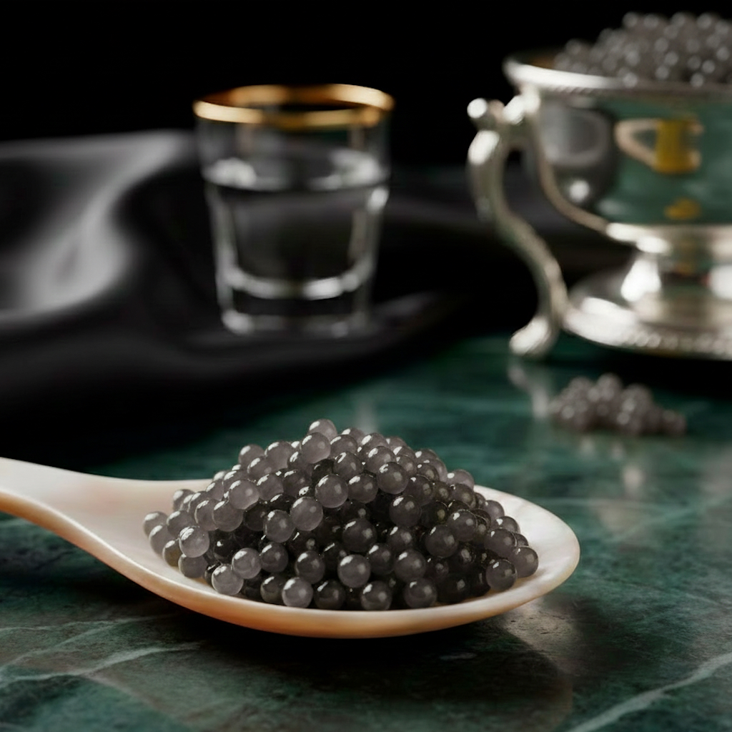 Cuchara huevas de caviar Beluga 000