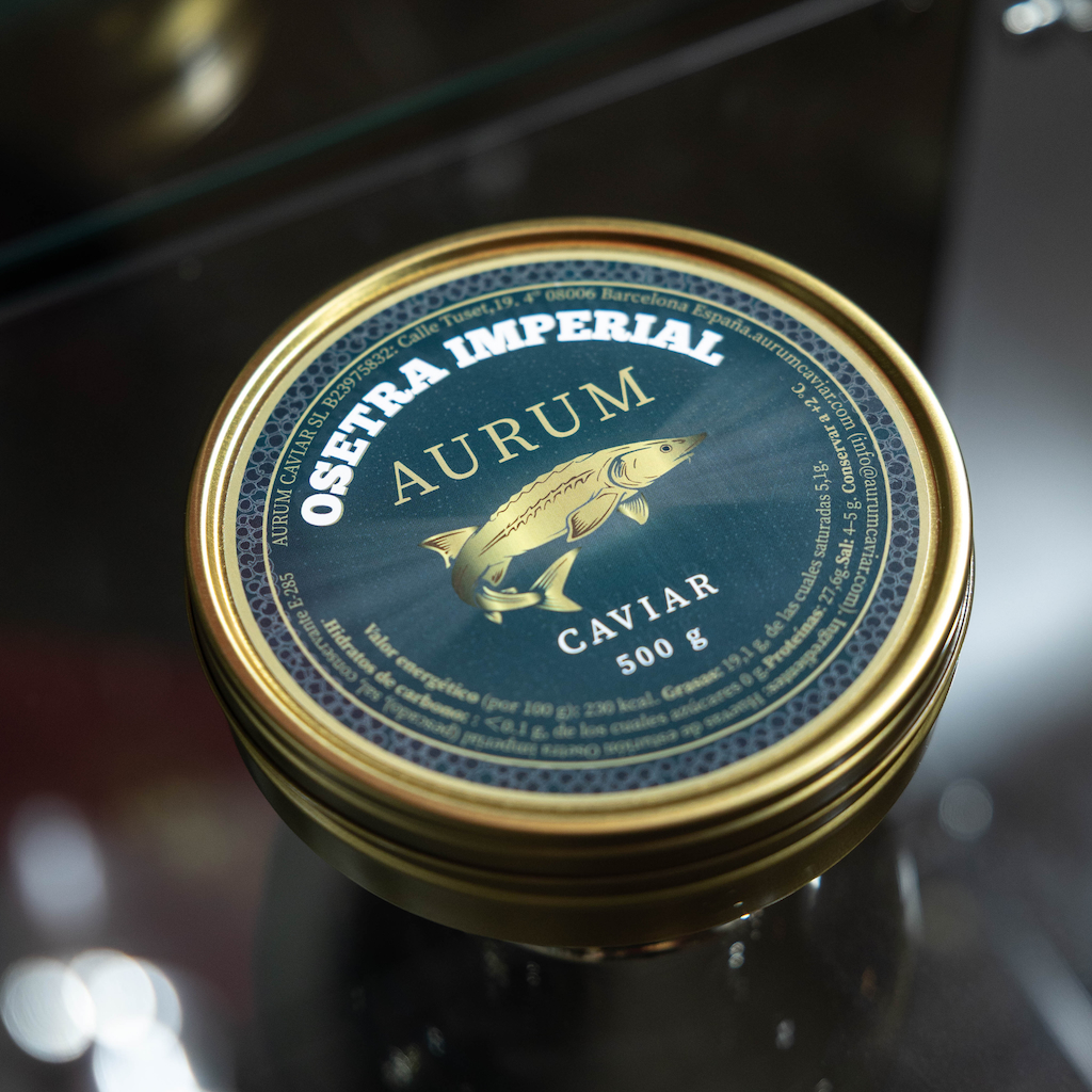 Lata de Caviar Osetra Imperial de Aurum Caviar, disponible para comprar